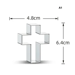 Easter series stainless steel holy cross cookie cutter cake biscuit mold