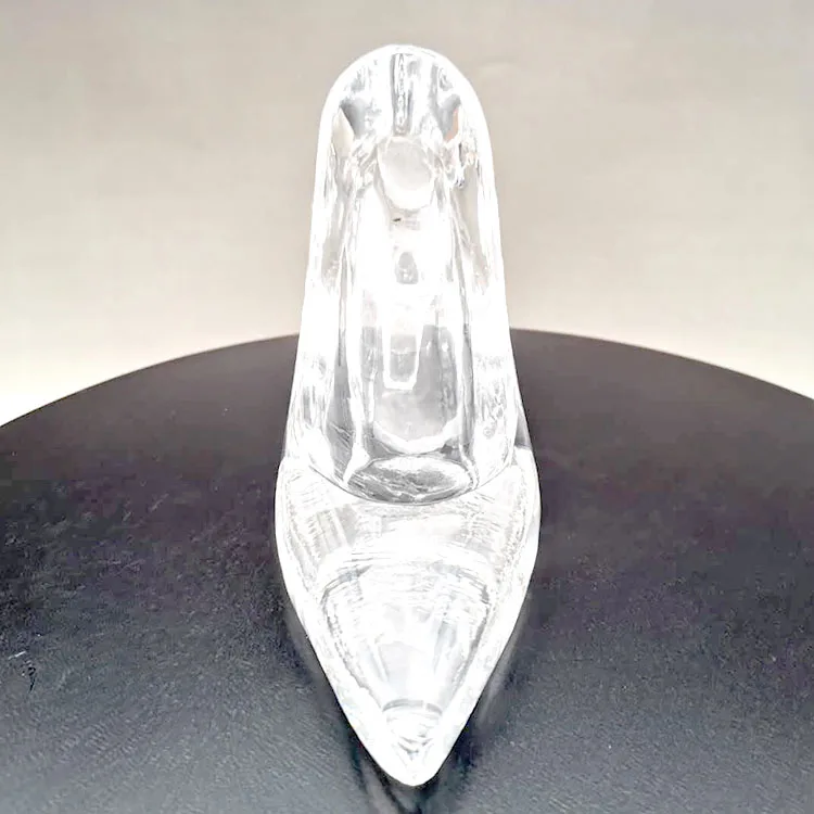 New Crystal Glass Shoes Princess High-heeled Shoes for Wedding Birthday Souvenir Home Decoration Romantic Gift