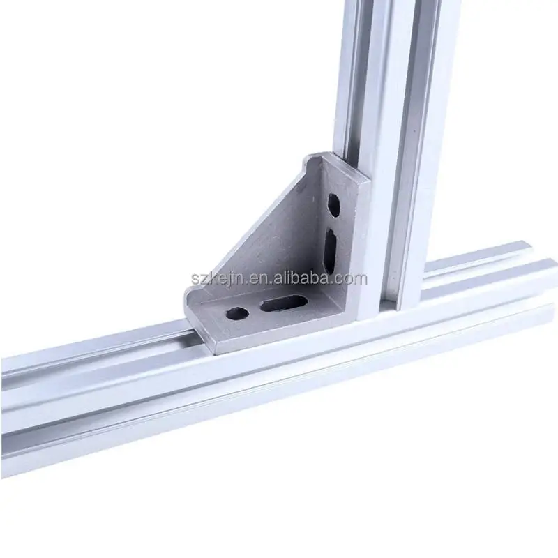 Hardware Aluminum Profile Fasteners 20/30/40 L Shaped Metal Bracket Used For Aluminium Profiles