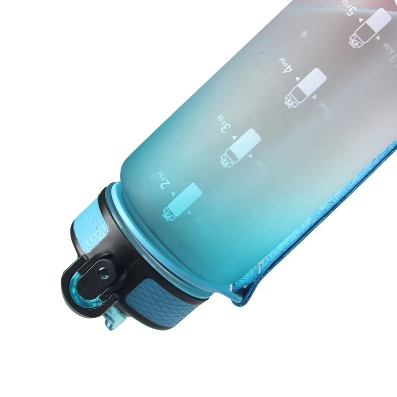 SK-1009 портативная матовая пластиковая бутылка для воды с откидной крышкой