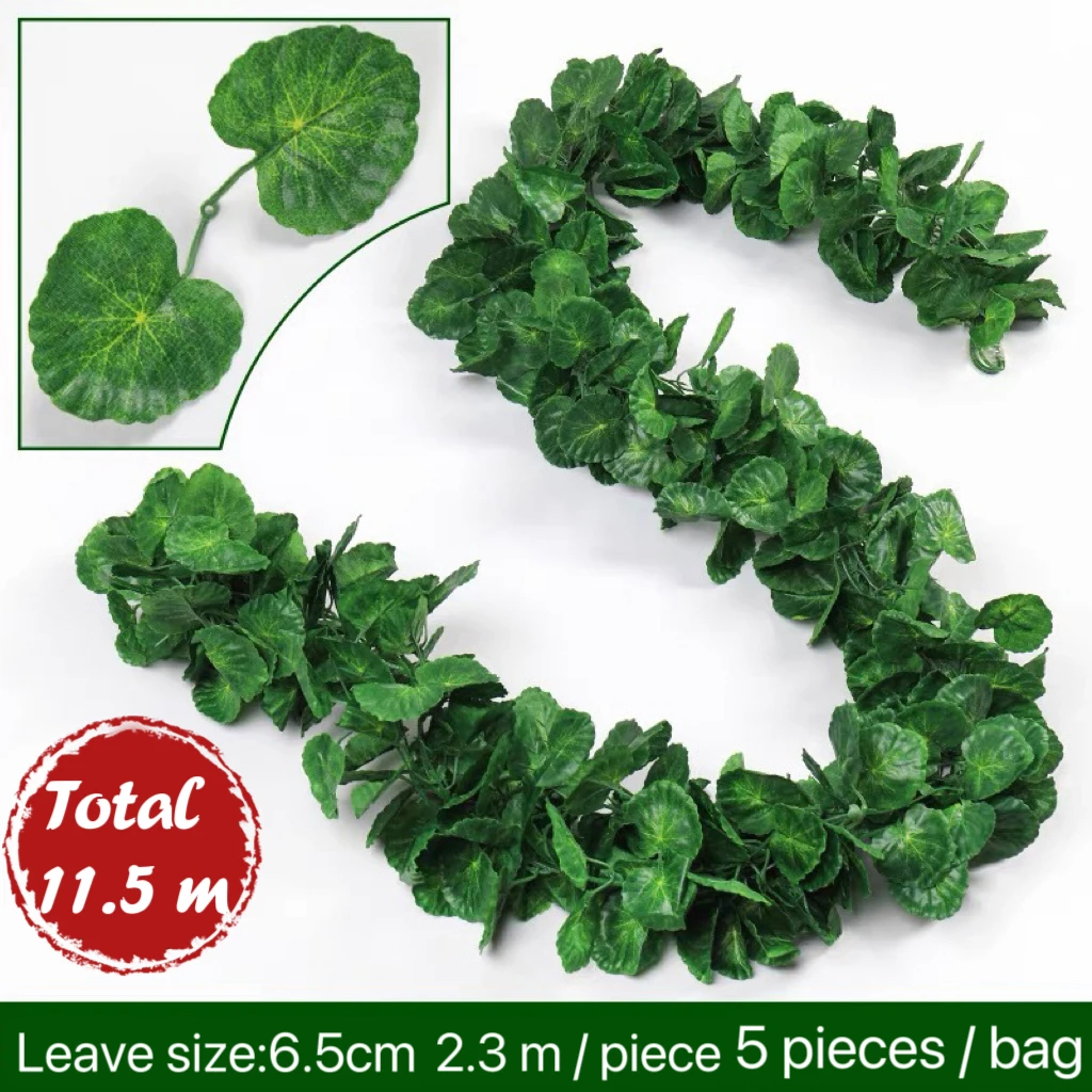 Artificial Ivy Leaf Plants Vine Hanging Garland Fake Foliage Flowers Home Kitchen Garden Office Wedding Wall Decor