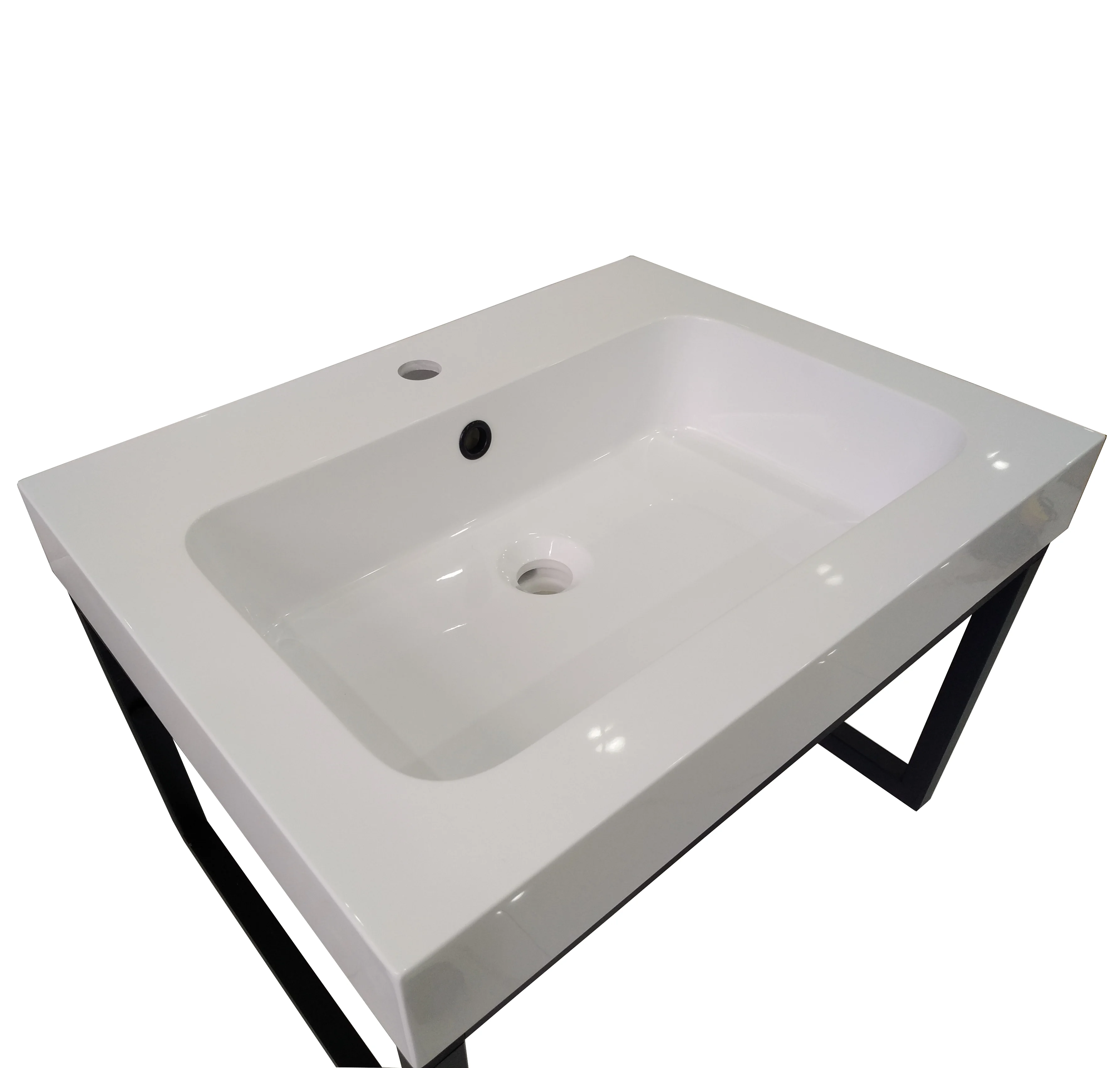 60CM size wide vanity basin pure white bathroom sink