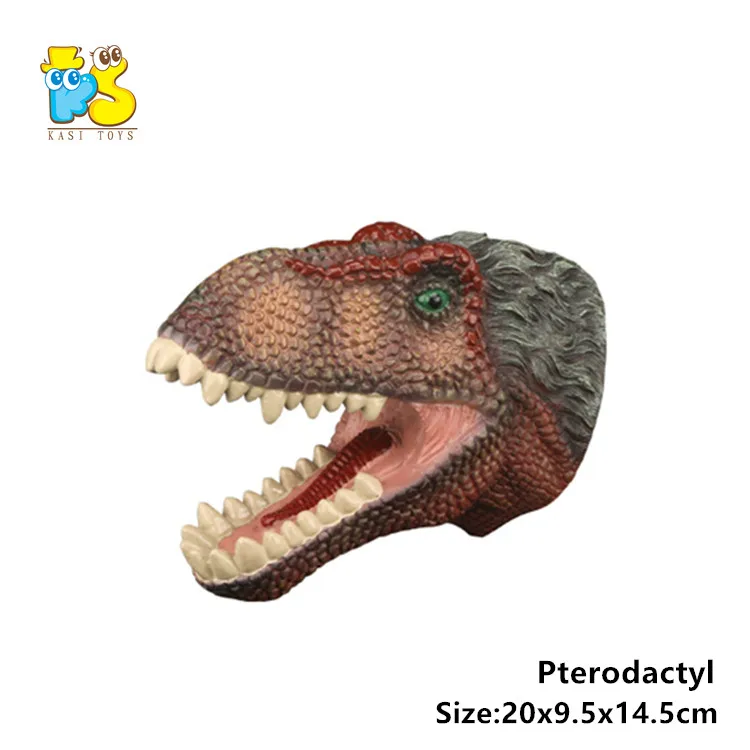 Wholesale realistic hand puppets toy for kid preschool education multiple styles dinosaur head toy