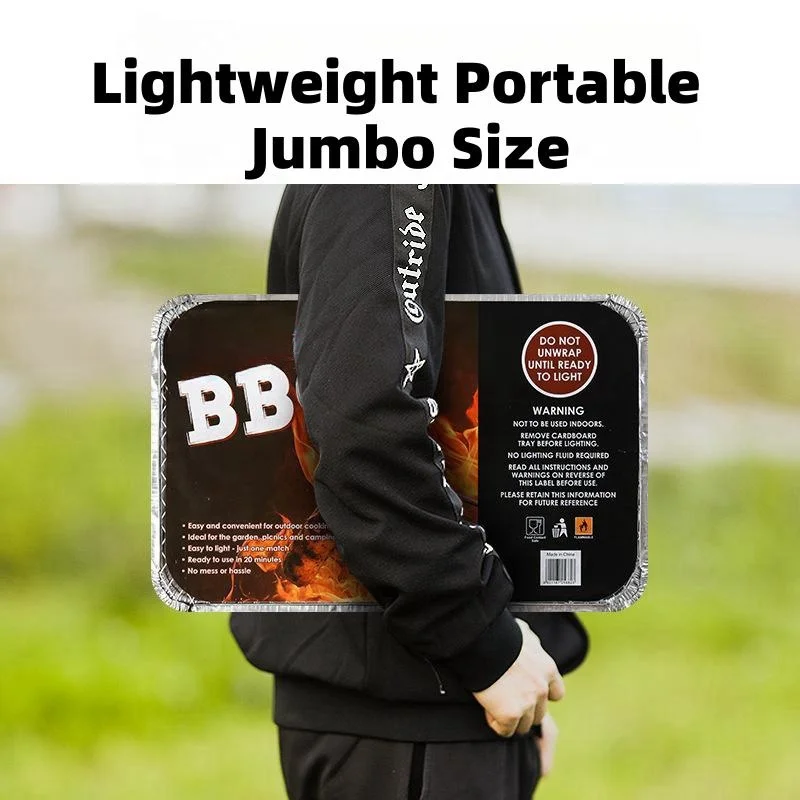 48x31cm One Time Use Outdoor Garden Camping Ready BBQ Instant Grill Disposable Grill