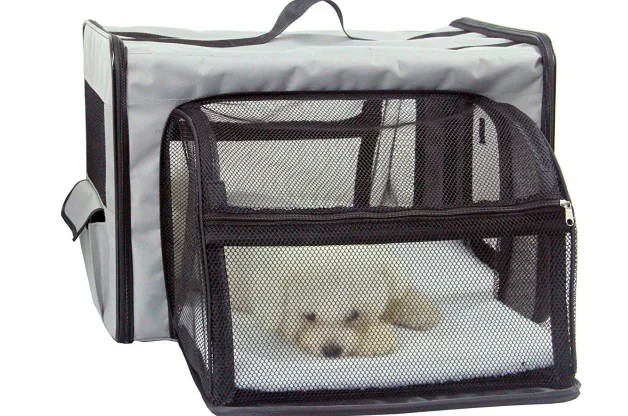 Waterproof Pet Dog Travel Cage with Roll Up Window Waterproof Pet Carrier for Dog Cage