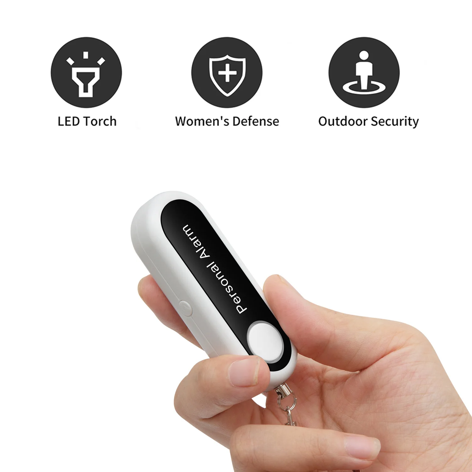 Self Defense Keychain for Women Portable Safety Keychain WIth LED Light Security Alarm Products