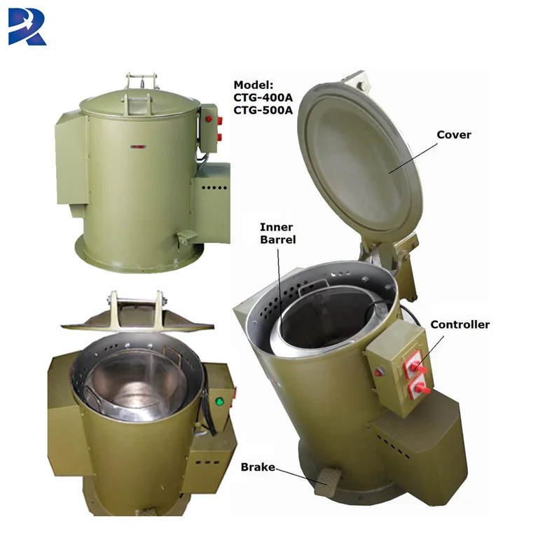 Wholesale centrifugal spin dryer 70kg Metal scrap waste oil removing machine/ screw deoil machine