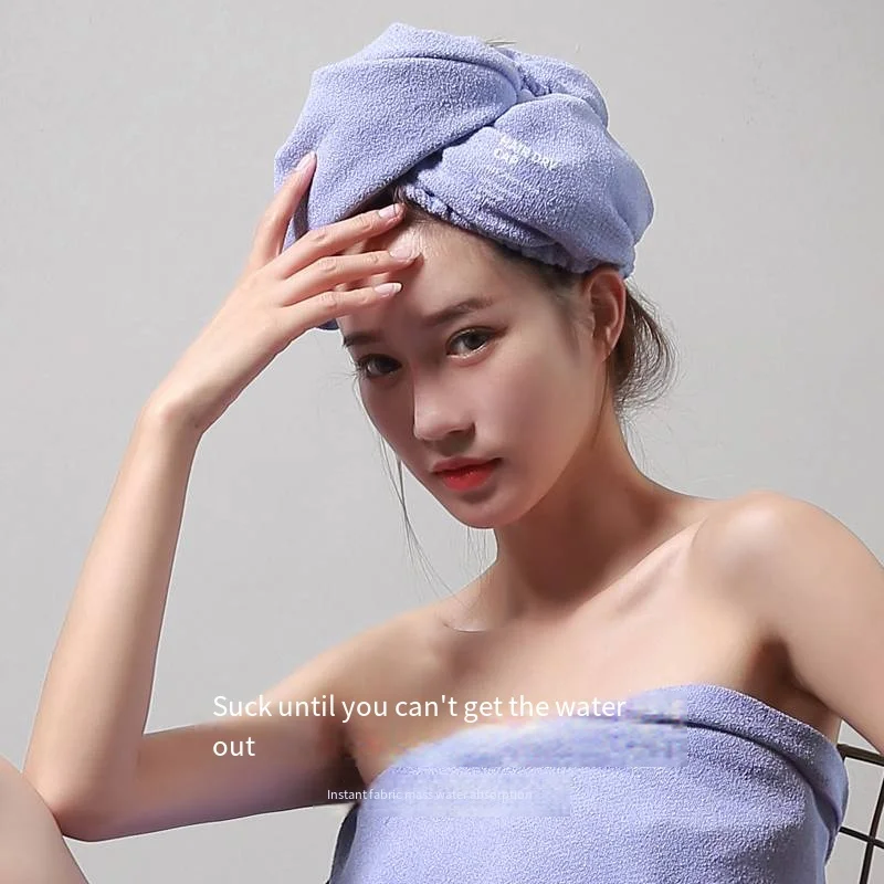 Absorbent Microfiber Hair Towel Wrap Women Quick Dry Turban Wraps Hair Drying Towel