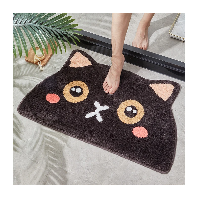 New Design Cute Microfiber Bath Mats Animal Print Soft Plush Absorb Water Area Rug For Bathroom/Living Room/Bedroom