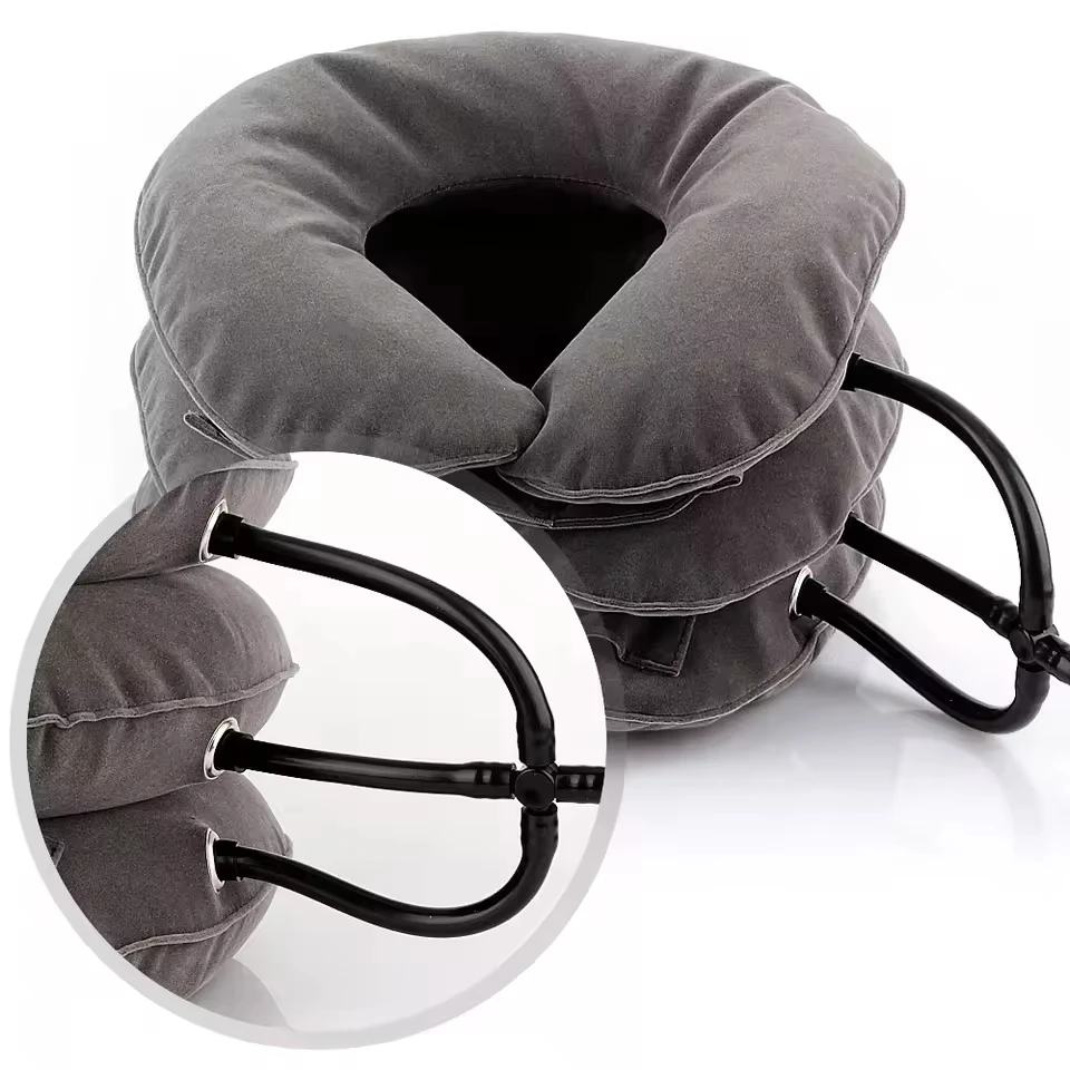 Custom wholesale Orthopedic Home Relieve Neck Pain Neck Pillow Medical Device 3 Layers Neck Traction Cervical Vertebra Tractor
