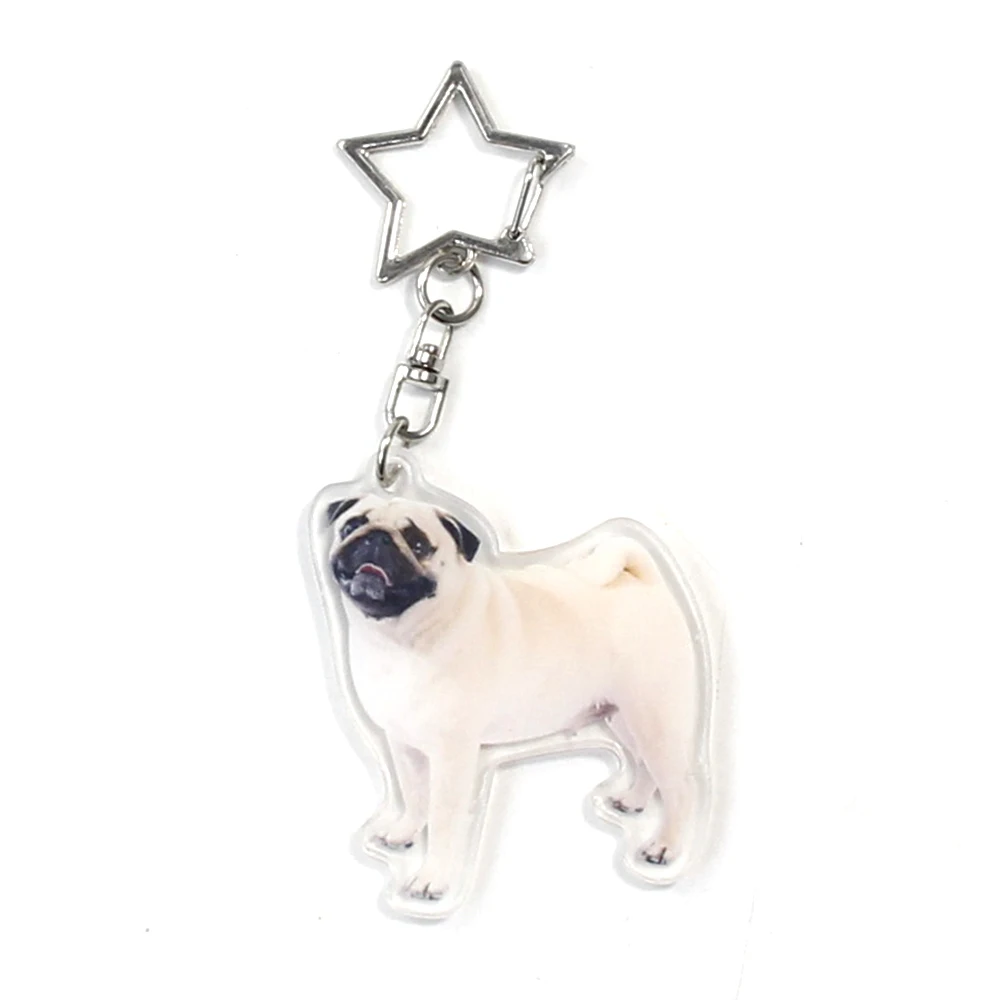 2024 China high quality custom acrylic keychain blanks rectangle KPOP plastic acrylic charms business card key chains