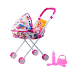 Kids Play House doll baby reborn baby doll play set toy aluminium alloy trolley toy for girls