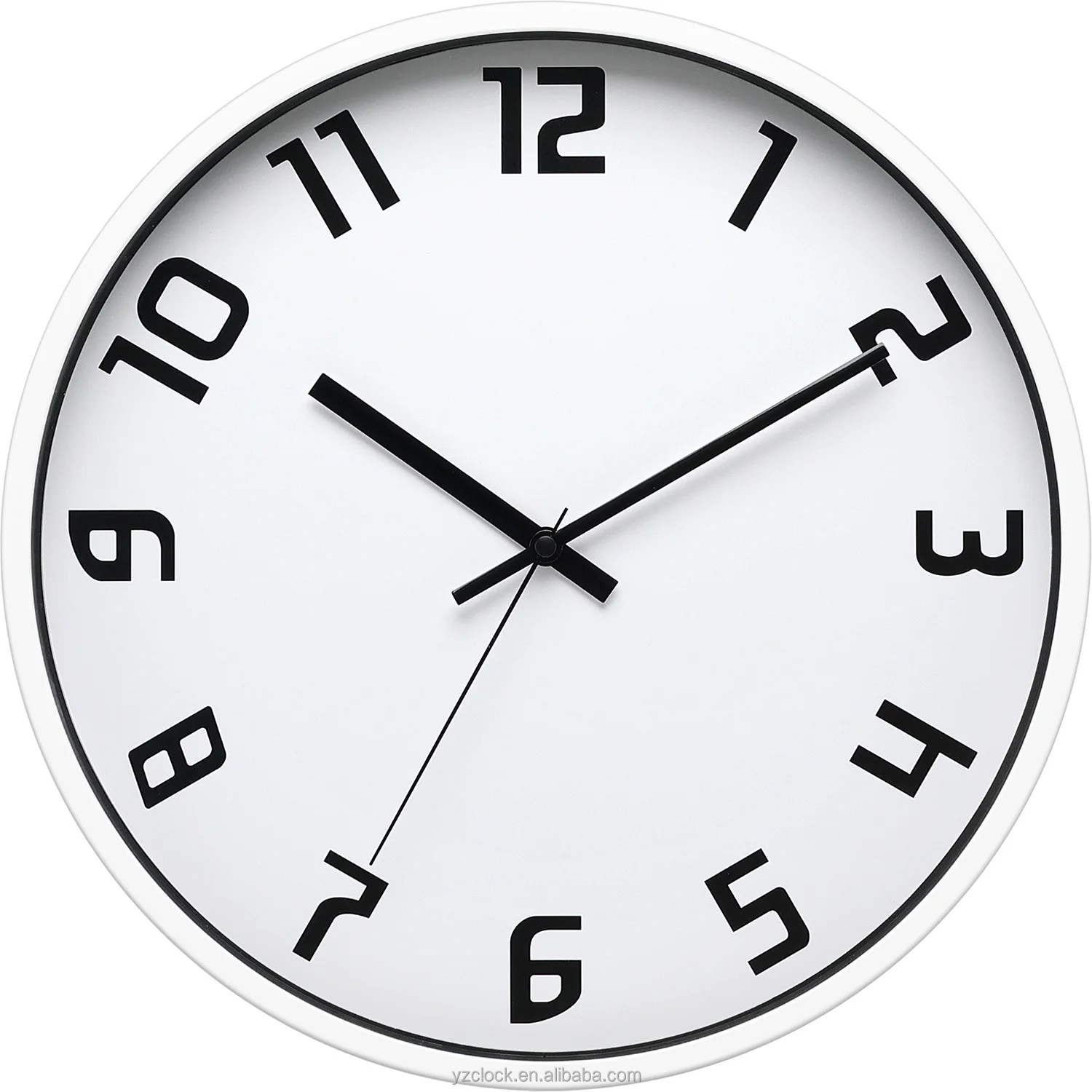 custom logo wall clocks  Wholesale  12inch round promotional customized wall clock design for home decor