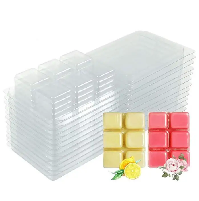 HY Wax Melt Mold Clear Empty Plastic Wax Melt Clamshells for Wickless Wax Melt Candles