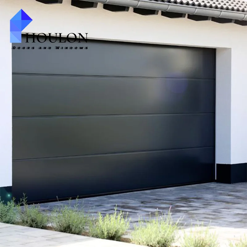 North American Double Steel Sectional Industrial Two Car Garage Gate Aluminum Alloy Material