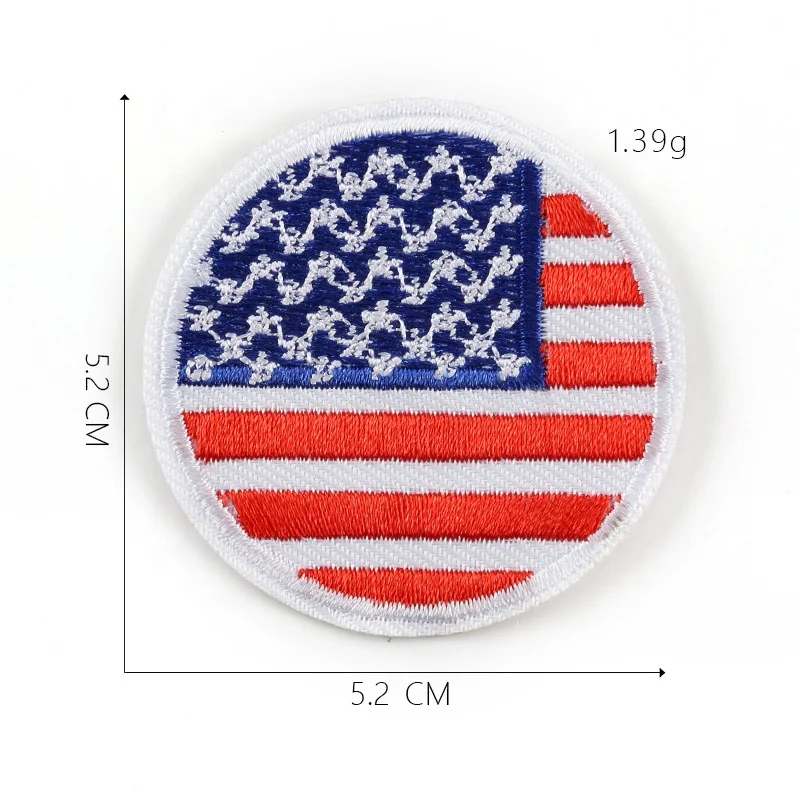 Customized High Quality US Flag Badge Embroidery american flag patch