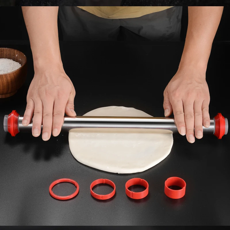New Product Adjustable Stainless Steel Rolling Pin For Home Use Custom