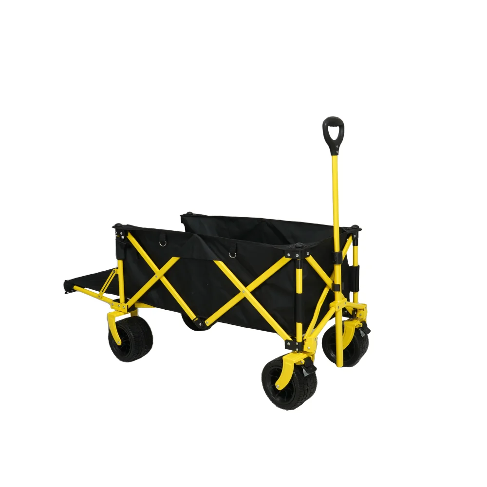 Big Wheels Trolly Stylish Beach Cart Hiking 600D Polyester Foldable Storage Tools