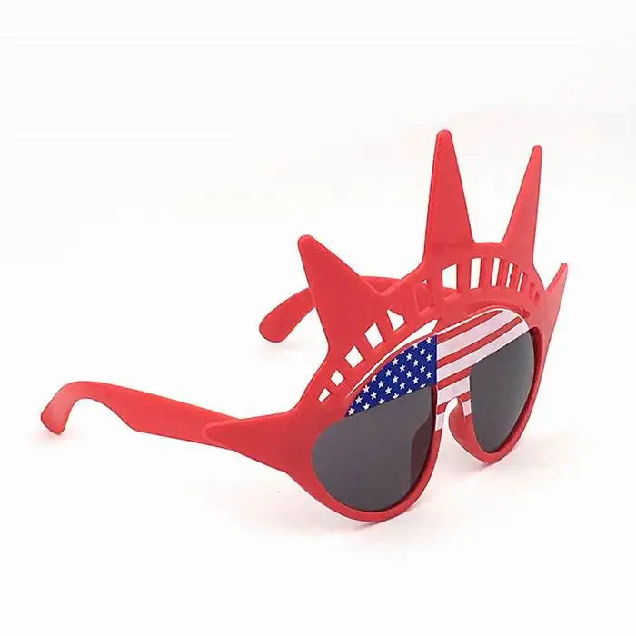 High USA Flag Printed Sunglasses PC Lens Square Classical Pink Polarized Polar Boxed Protection Sunglasses Promotion Gift