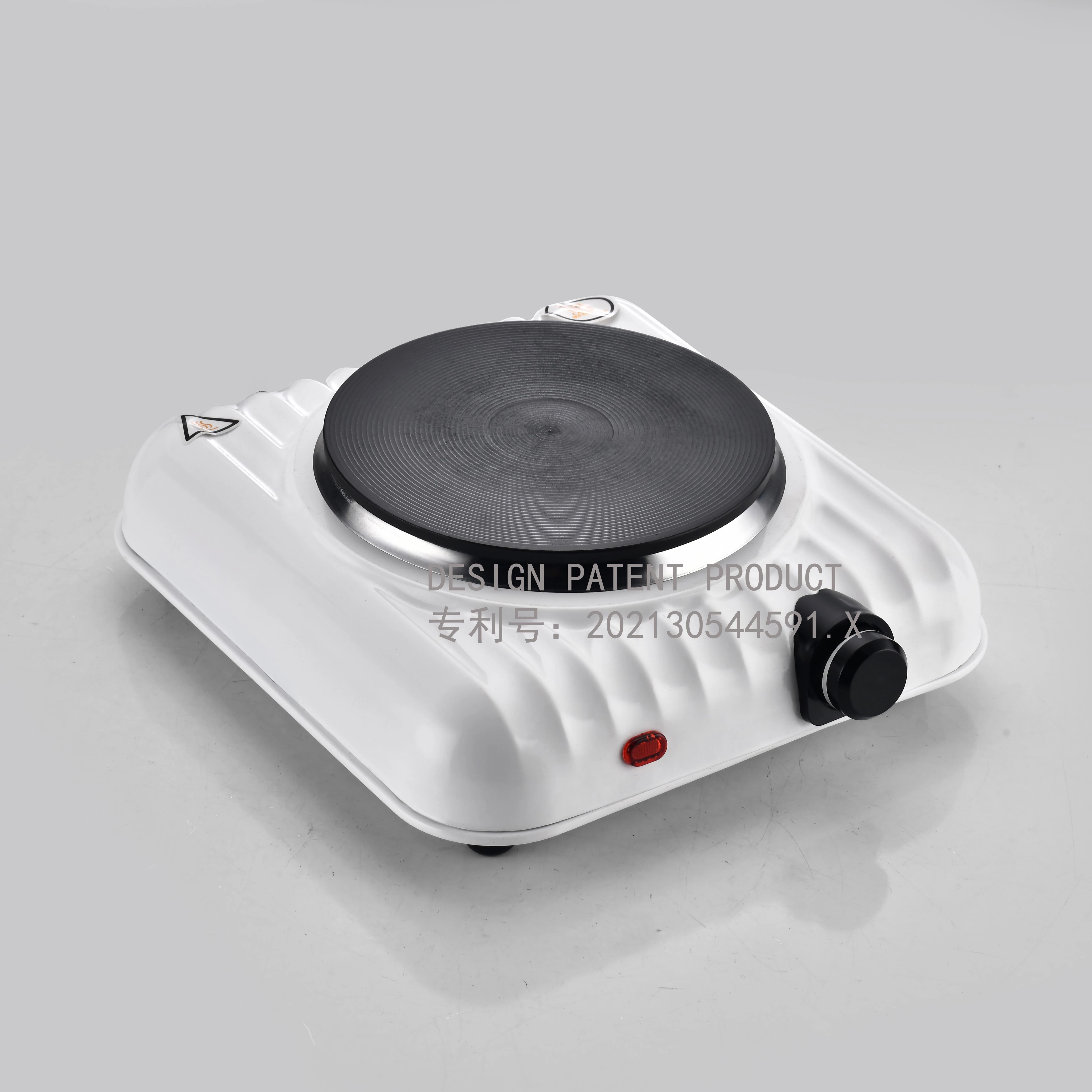 2022 New design patent electric single burner cooking solid hot plate electric 1000W non-slip feet stove thermostat control