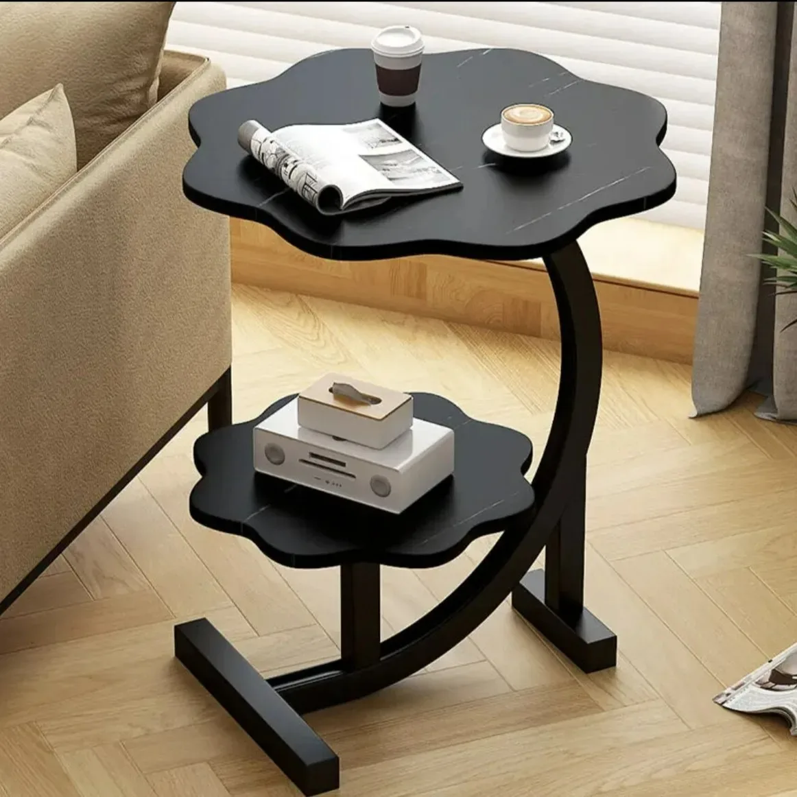 Metal Small Living Room Home Sofa Tea Table Bedside Mini Balcony Modern Bedroom Corner Coffee Side Table