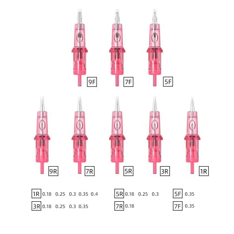 New Pink PMU Tattoo Cartridge Needle Tattoo Supplies Permanent Makeup Cartridge Needles For Tattoo Machine