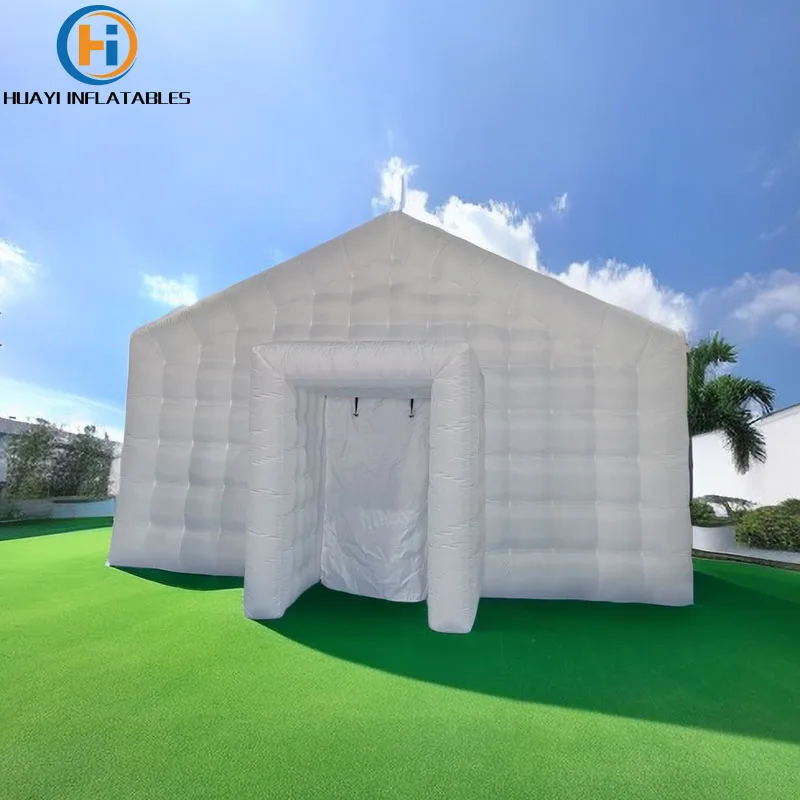 Outdoor Trade Show Advertising Oxford Fabric Cube Tent Dome LED Lighting Inflatable Mobile Night Club for Event Party