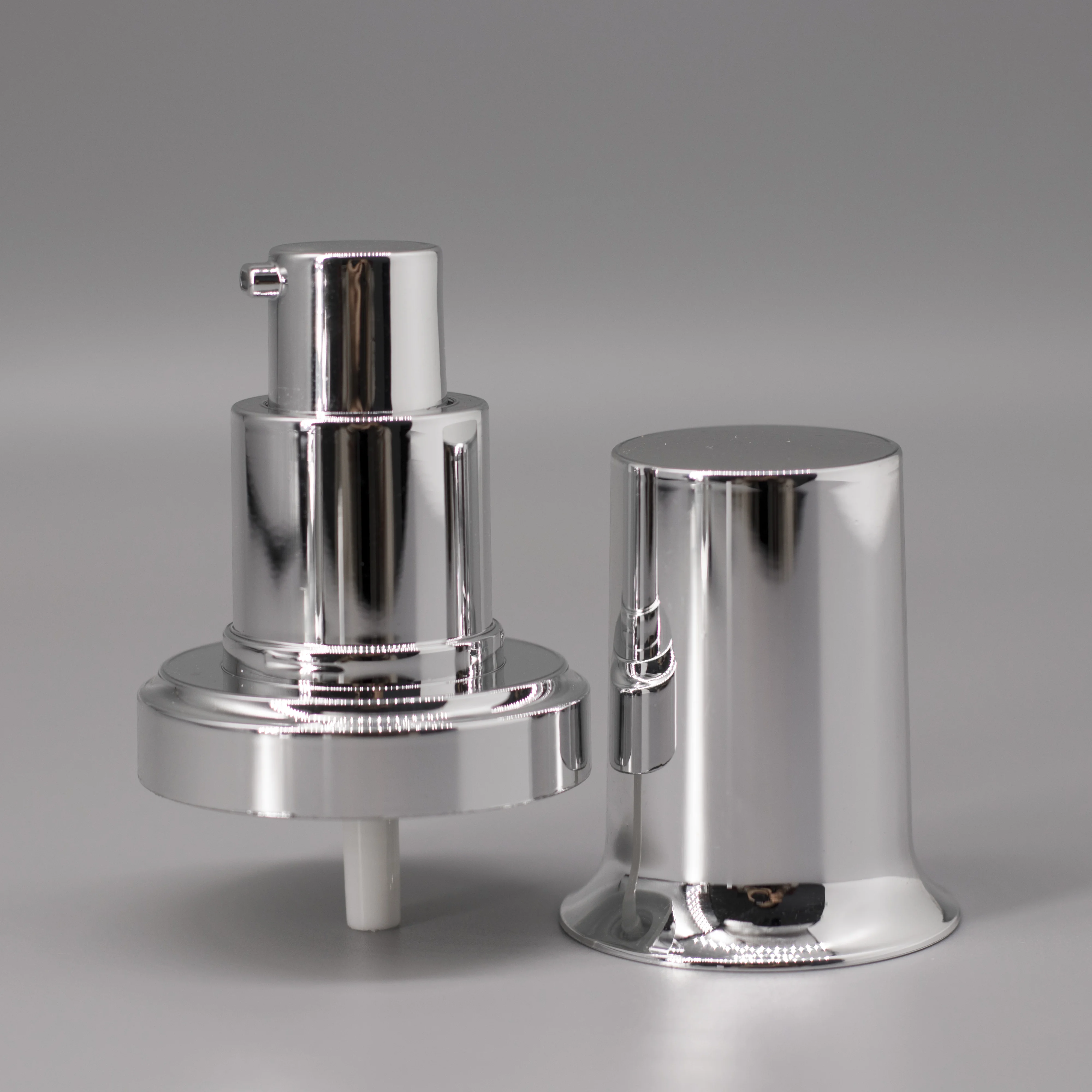 Luxury gold silver lotion spray pump cap for Lancome shape perfume bottle spray pump for lancome