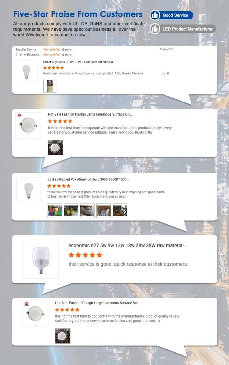 9W 15W 20W 28W 38W 48W 58W 68W T Shape LED Bulb Light Aluminum High Power Lamp E27 B22 6500K