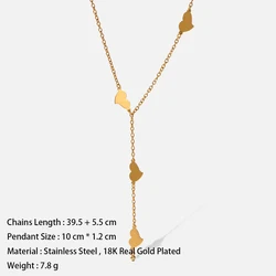 Collar de cadena con colgante de corazn temperamento para mujer Gargantilla romntica de acero inoxidable 2022 joyera de 18