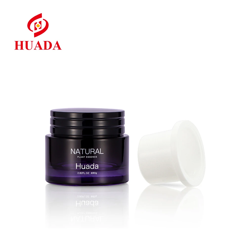 High Quality Skin Care 30 g 80 g 50 g Empty Gel Frosted  Gold cap Round glass Jar Cosmetic Cream jar cosmetic glass bottle sets