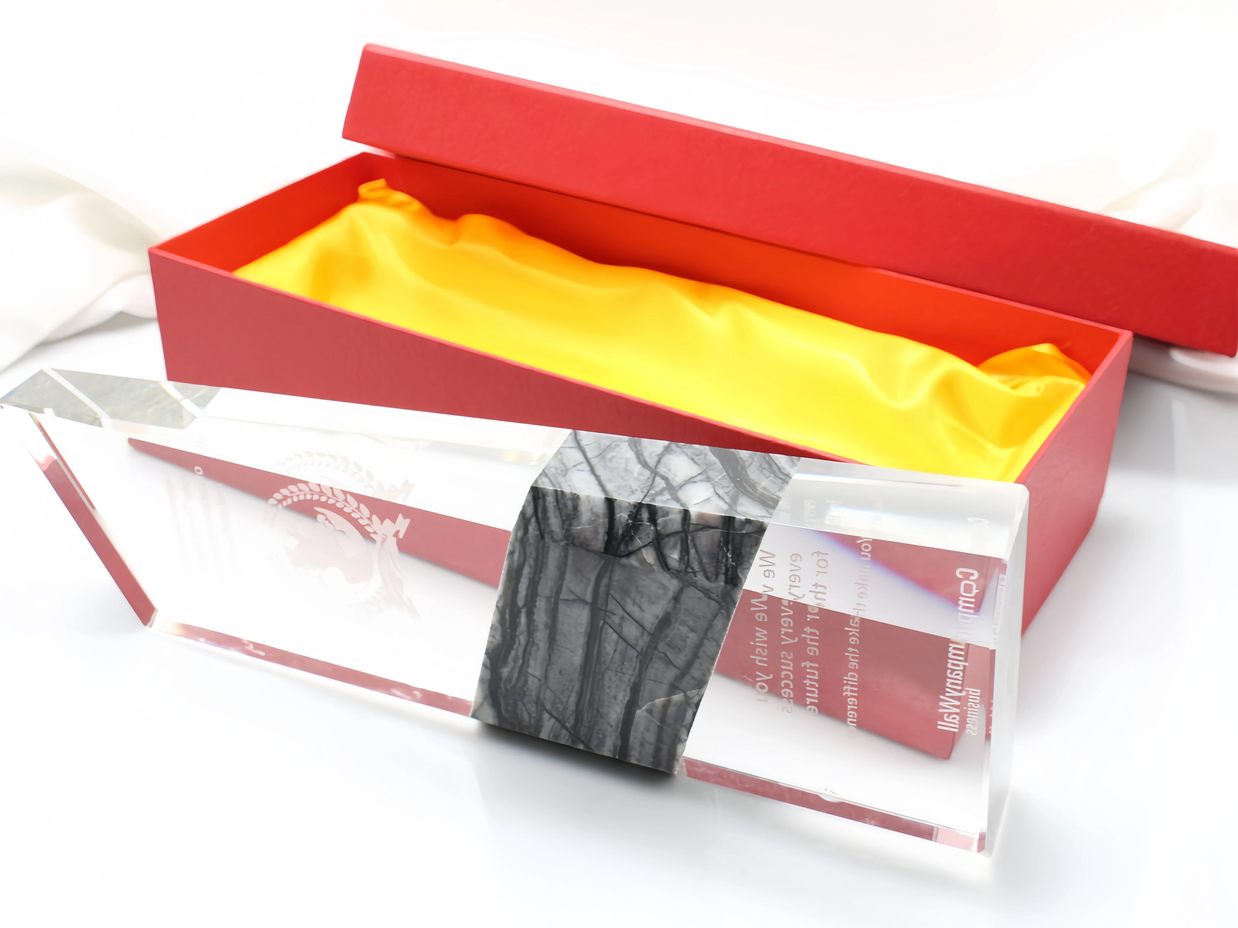 cheap Wholesale blank high quality crystal marble trophy Customized 3d craved logo Crystal trophy for souvenir