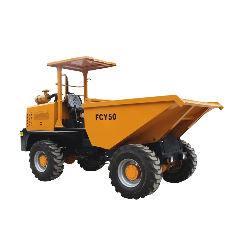 Articulated  Heavy Duty Site dumper 5 Tons Load Capacity Diesel Engine Powered Transporter Mini Dumper