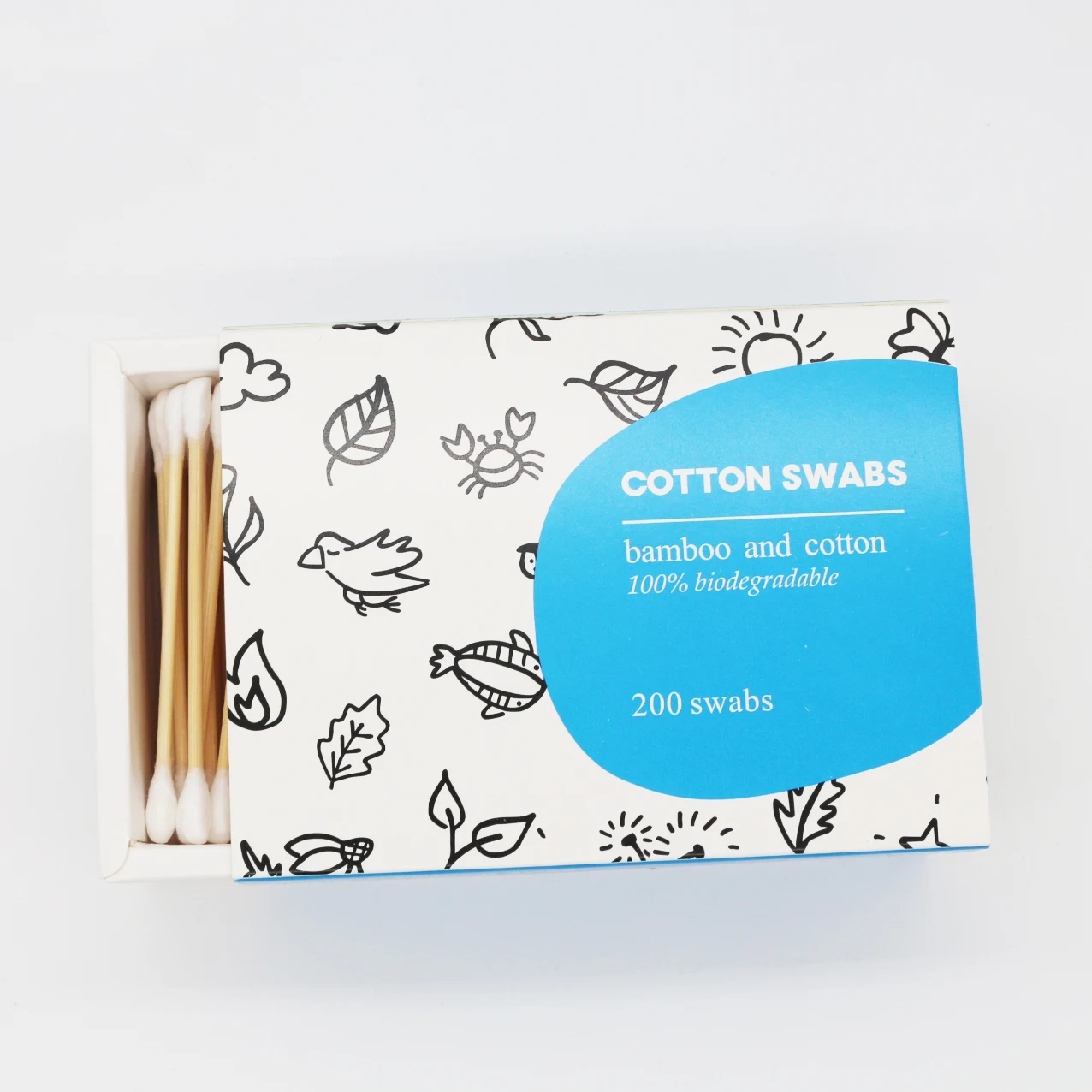 
New Box Design 200 pcs bamboo ear cotton buds,disposable q tips cotton swabs,cotton swabs bamboo sticks 