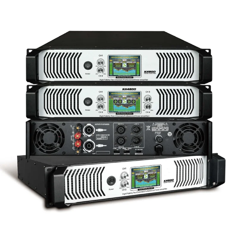 KH Series Professional High-Power Stage Performance and KTV Conference Home Amplifier 2U Dual and 4-Channels for Home Use