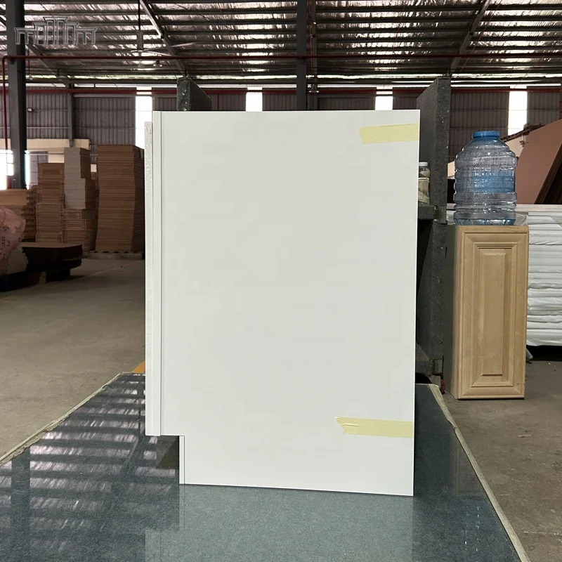 New Products For Project EXW Price Wooden MDF White Shaker Frame Kitchen Base Cabinets Cupboard Ready To Assemble Without Drawer