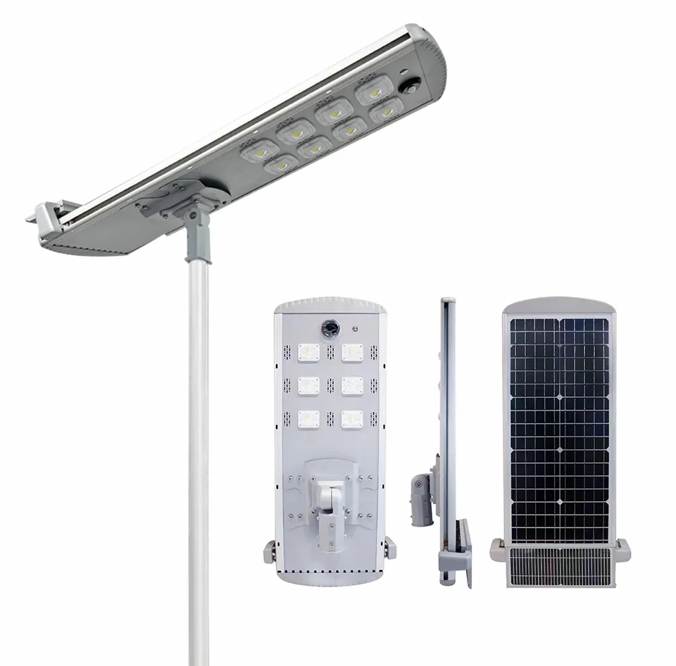 Outdoor Waterproof Aluminum Self Auto Dust Cleaning 40W 60W 80W 100W 120W Integrated All In One Led Solar Street Lights