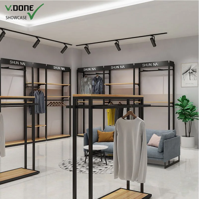 boutique store display stand clothing rack apparel retail clothes shelving garment display rack clothing store furniture