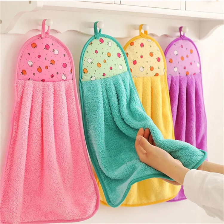 Super Absorbent Rag Kitchen Cleaning Cloth Double Layer Coral Fleece Dish Towel Dish Cloth Kitchen Rag Gadgets