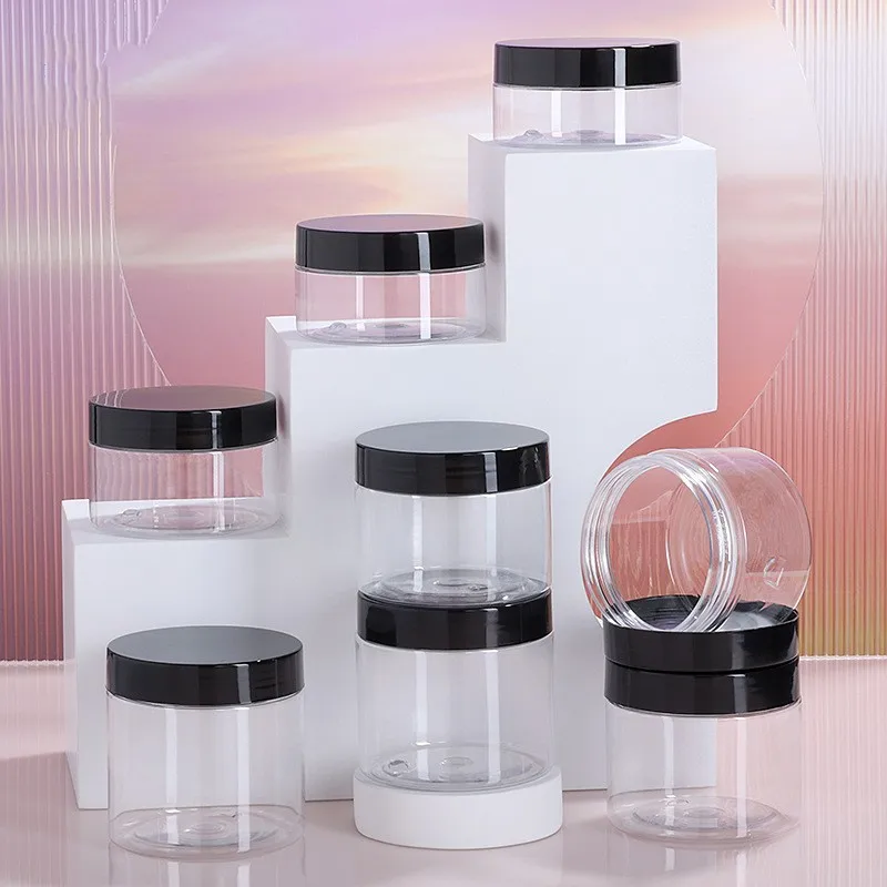 Plastic Jar 200g 8oz Food Grade Container With Aluminum Lid Packing