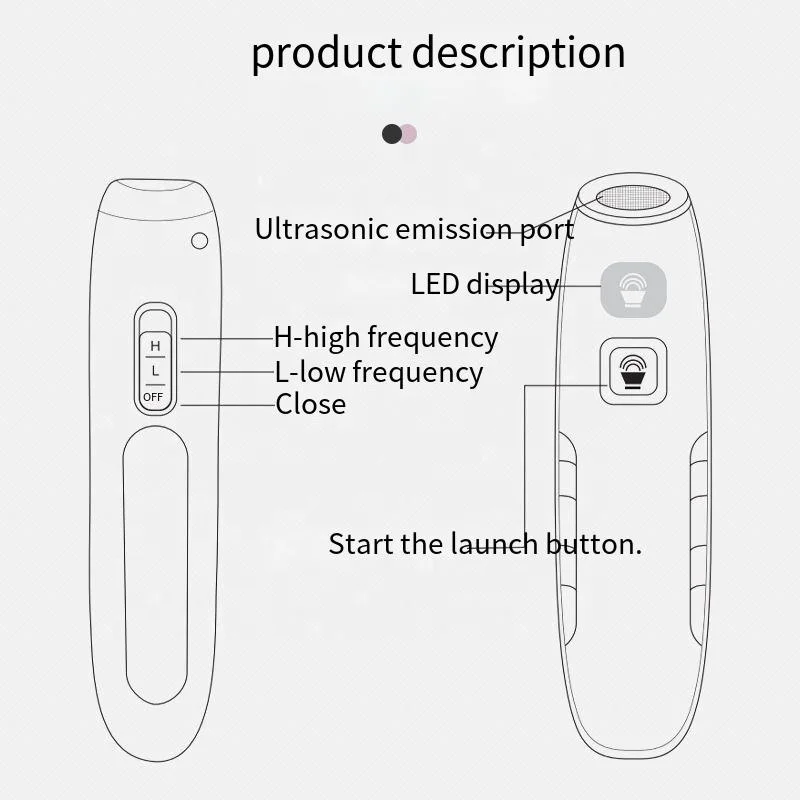New Trend  2 Modes 1000 MAh Stop Barking Control Device Ultrasonic Dog Bark Control