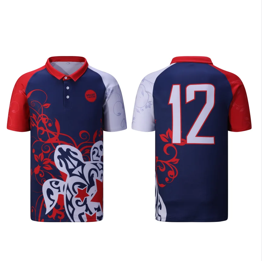 Dblue Wholesale custom jersey rugby kits uniform blank short sleeve polo shirt sublimated rugby polo shirt