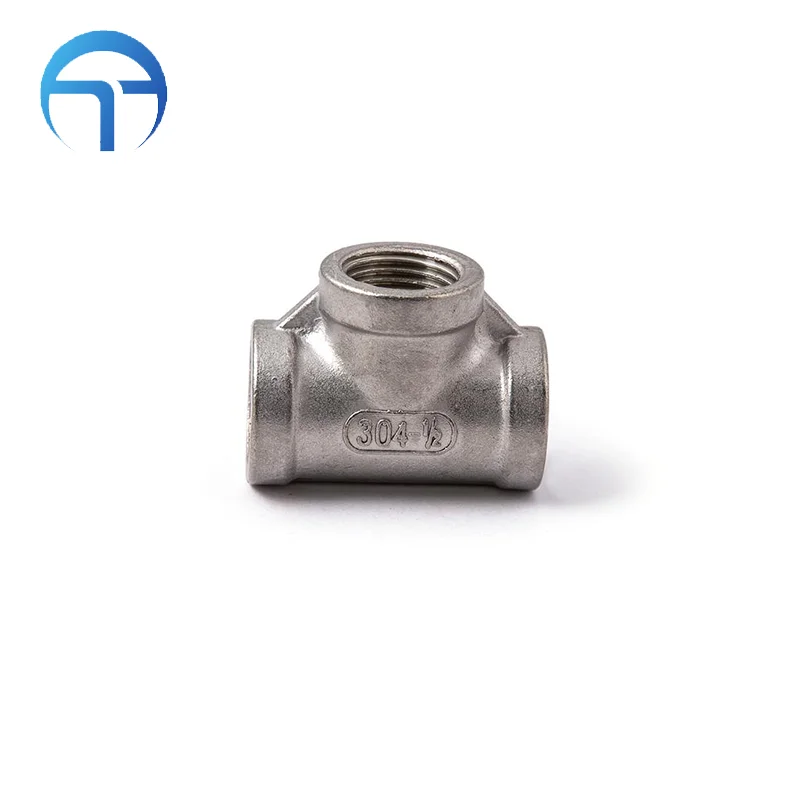 Tee Threaded Fitting 3 way Female Pipe Connector for Water Fuel Gas