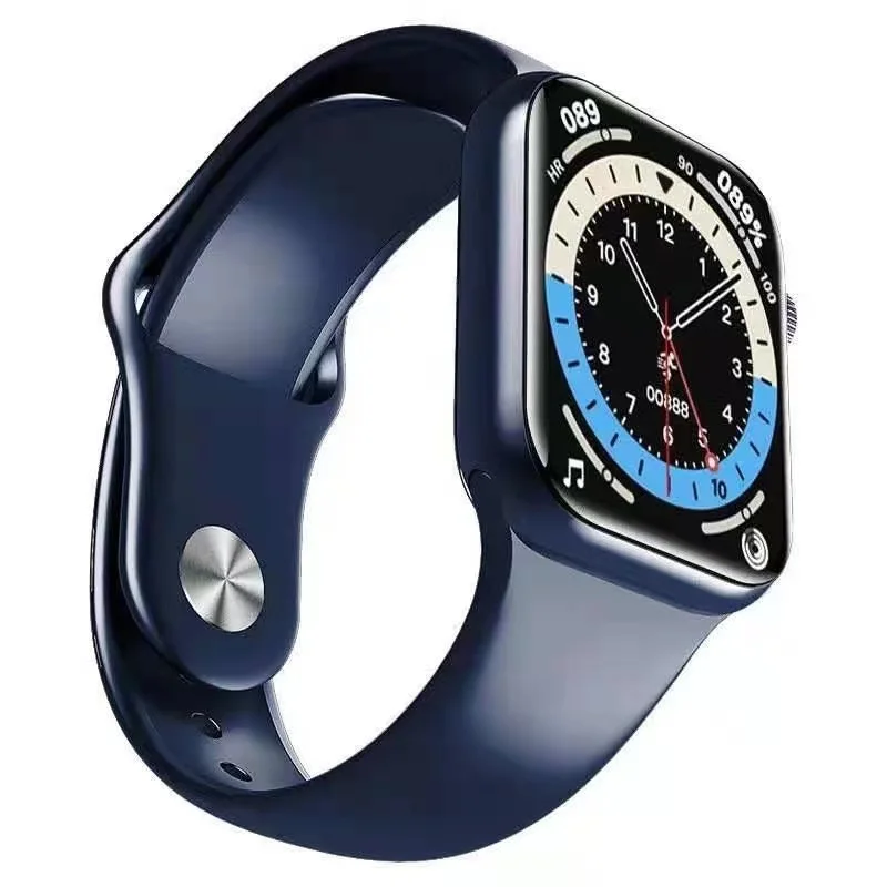 
W6 smart phone watch 1.75 inches full touch screen SOS running track 18 languages long battery life 