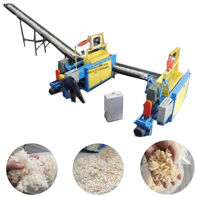 
High production large hydraulic waste wood shaving machinery for wooden pallets making 