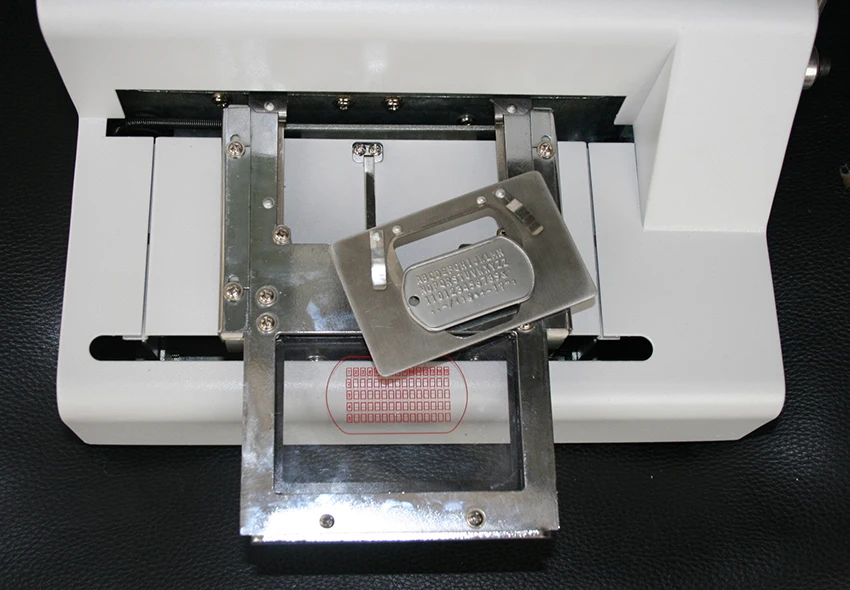 Hot Sale Stainless Steel Dog Tag Aluminum Tag Identity Card Embossing Machine 52 Character Tag Embosser