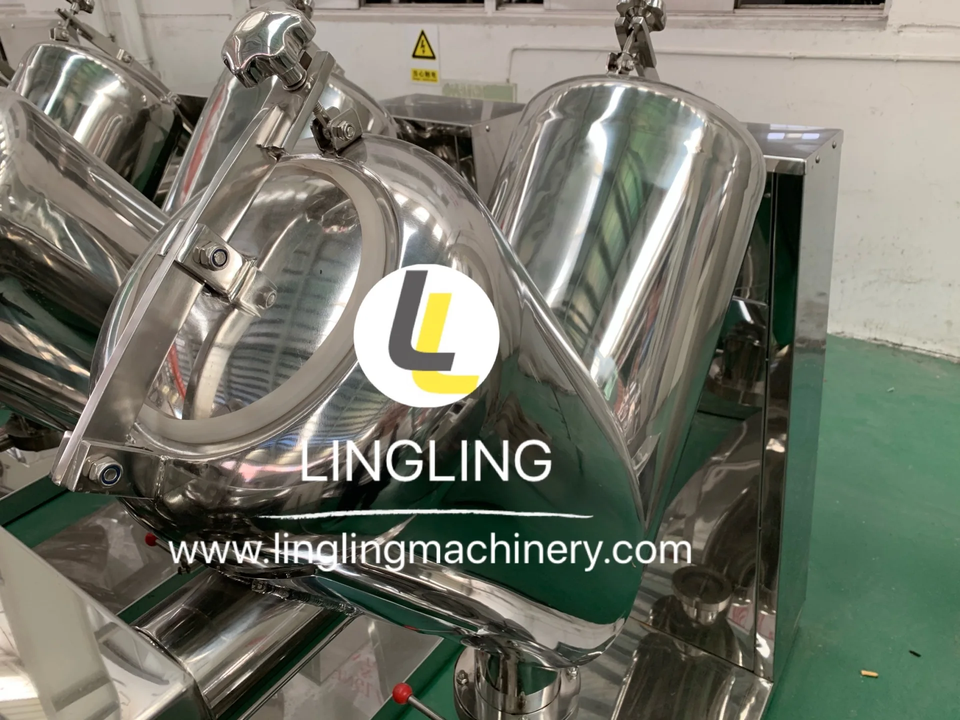 V shaped smooth running mushroom substrate mixer mixing machine food powder granules blender blending machine