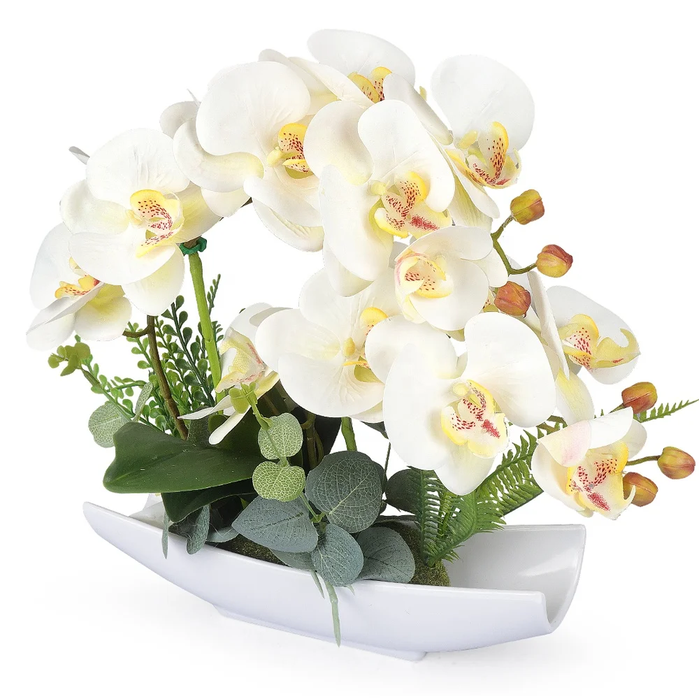 Factory hot sales wholesale artificial white orchid for decoration