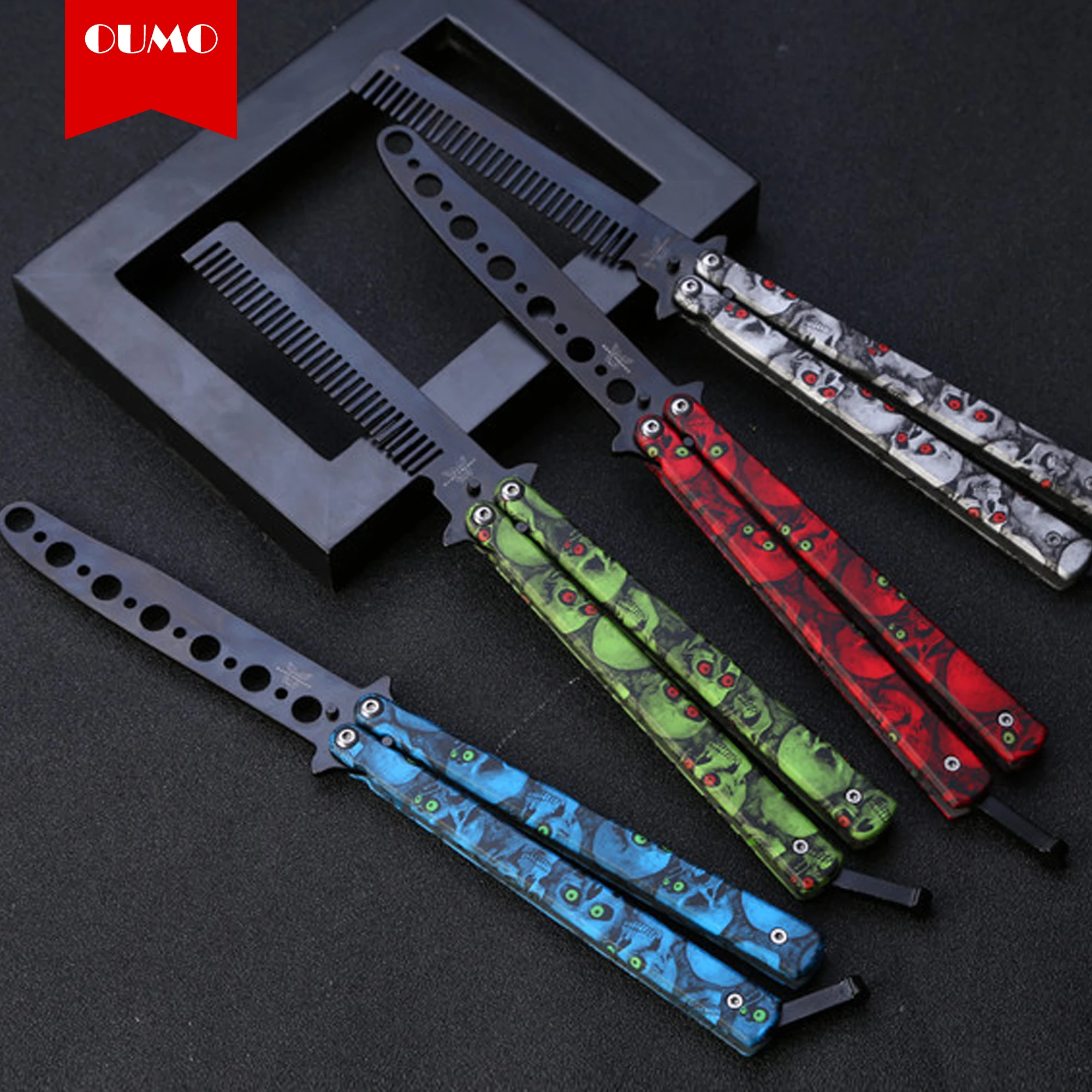 OUMO-New product sales promotion beautiful shaving fold Butterfly comb