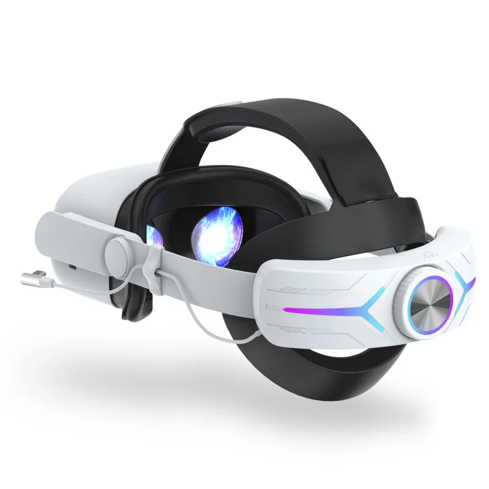 New Adjustable Head Strap With 8000 mAh Battery RGB Light Elite Strap For Meta/Oculus Quest 2 VR Accessories